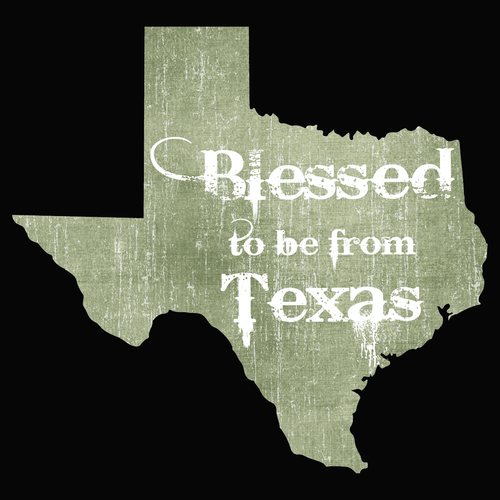 Blessed to be from Texas- Green Rugged