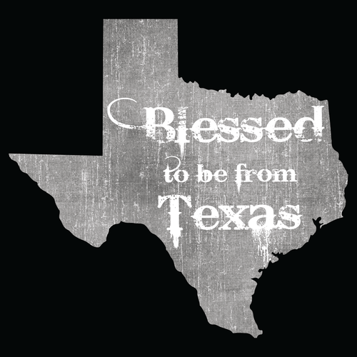 Blessed to be from Texas- Grey Rugged